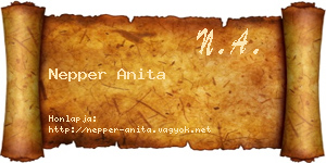 Nepper Anita névjegykártya