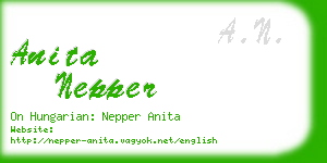anita nepper business card